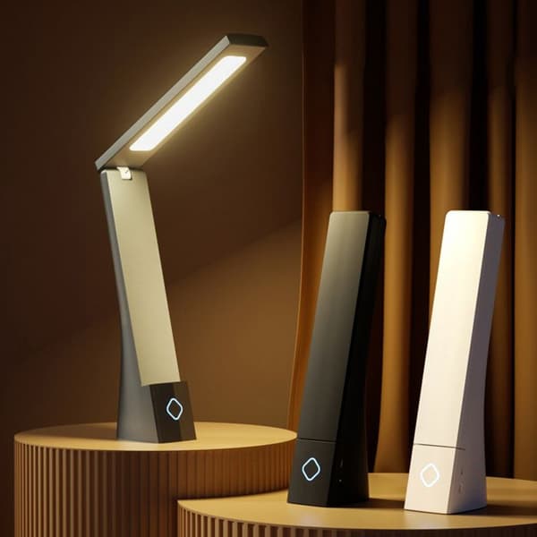 Smart og trendy LED-bordlampe, foldbare bordlamper, øjenbeskyttelse, studielampe, sort soveværelse