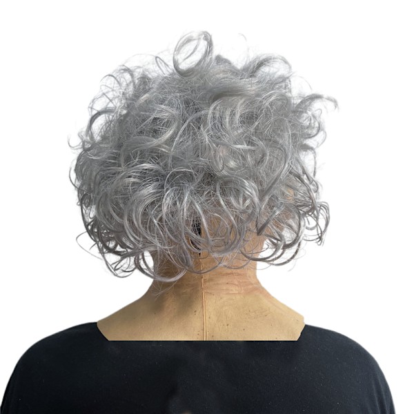 Halloween-horrormaske Bedstemor maske fest rekvisitter til voksne Gray Hair