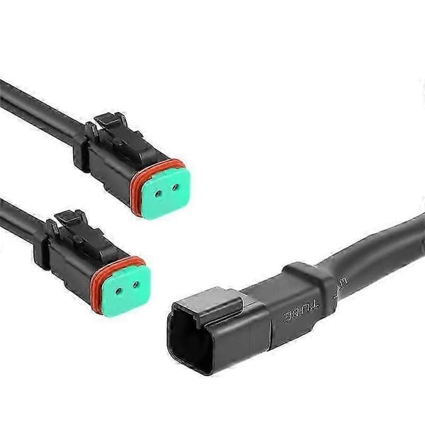 Deutsch-kontakt 2-leder 3-i-1 for LED-lys Black