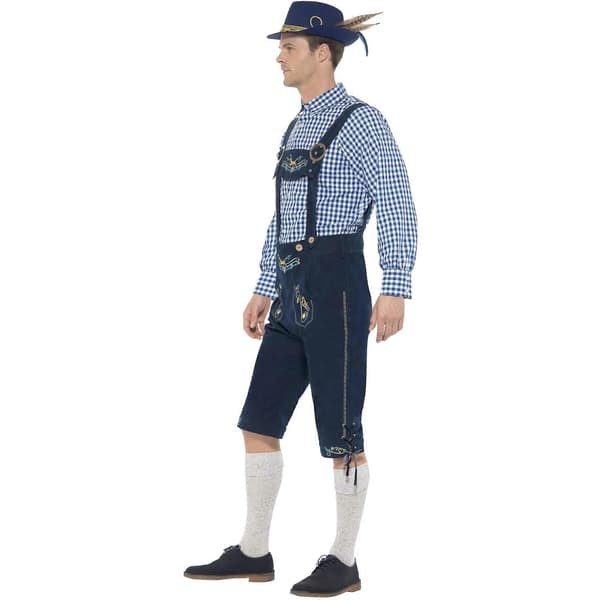 Herr Deluxe Rutger Bayersk Traditionell Kostymset Blue L