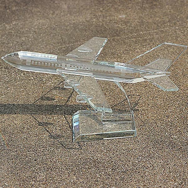 Flygplan Vacker Kristall Flygplansmodell Leksaker Flygplansmodell Hantverk Dekoration Present Display plane