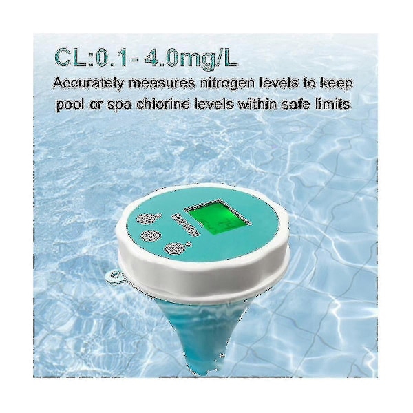 6 I 1 Vattenkvalitetsdetektor Ph Ec Tds Orp Temperatur Klor App Display Pool Bluetoot -n3122