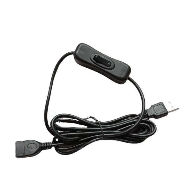 USB-förlängningskabel hane till hona med strömbrytare för dashcam, LED vit - 304 strömbrytare