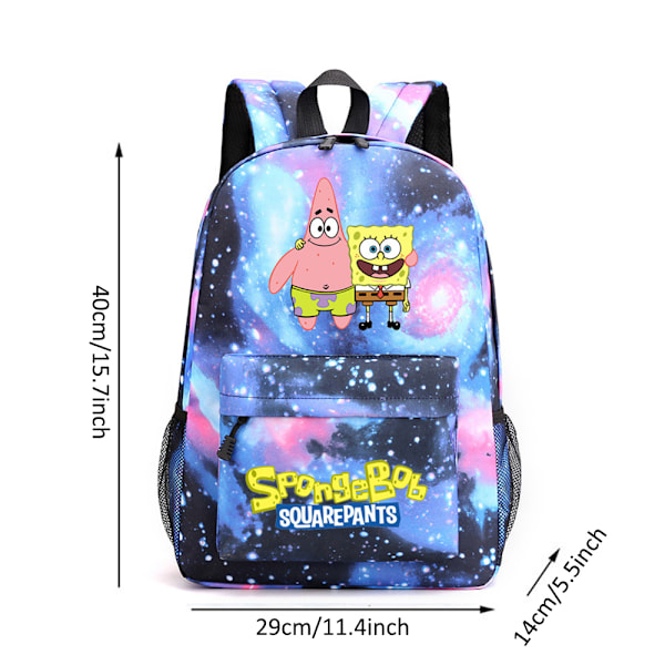 Spongebob Squarepants Lasten Reppu Koululaukku Opiskelijan Olkalaukku Kannettava Tietokoneen Reppu Matkareppu D D 29*14*40cm