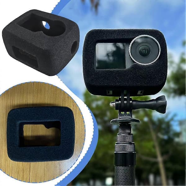 Støyreduserende svampdeksel til DJI Osmo Action 5 Pro-kamera