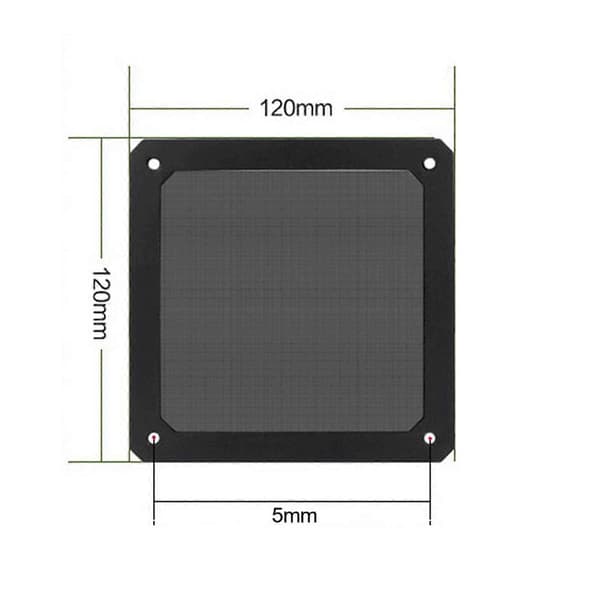 [KK] PC-blæserstøvfilterdæksel 12cm with Screw Hole
