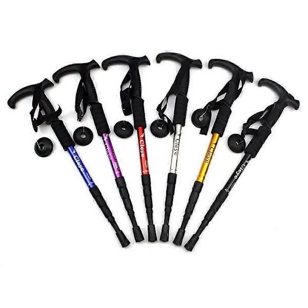 Cleye Aluminium Alpenstock Vandrestav Udendørs Vandring Rejseartikler 1 stk silver