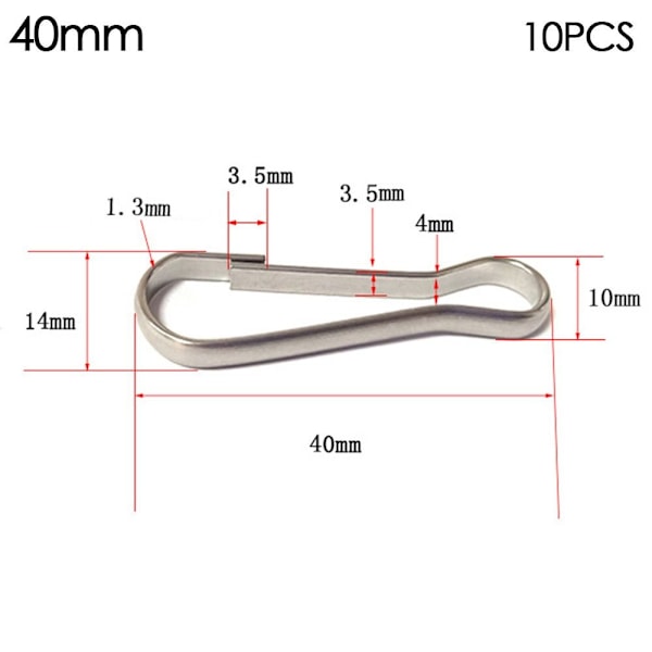 10pcs Metal Buckles Doll Bag Chain 40MM