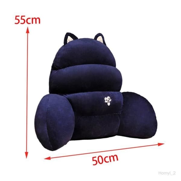 Lesepute med arm for voksne og barnesenger, marineblå