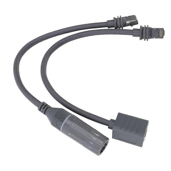 Til rektangulær Gen3 V3 udskiftningskabeladapter til kabel RJ45 Ethernet hunstik parabolside Gray