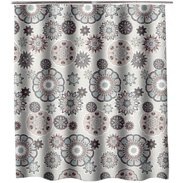 Polyester badeforhæng - OKZ - 220x200 cm - Vandabsorberende - Åndbart - Hurtigtørrende - Slidstærkt