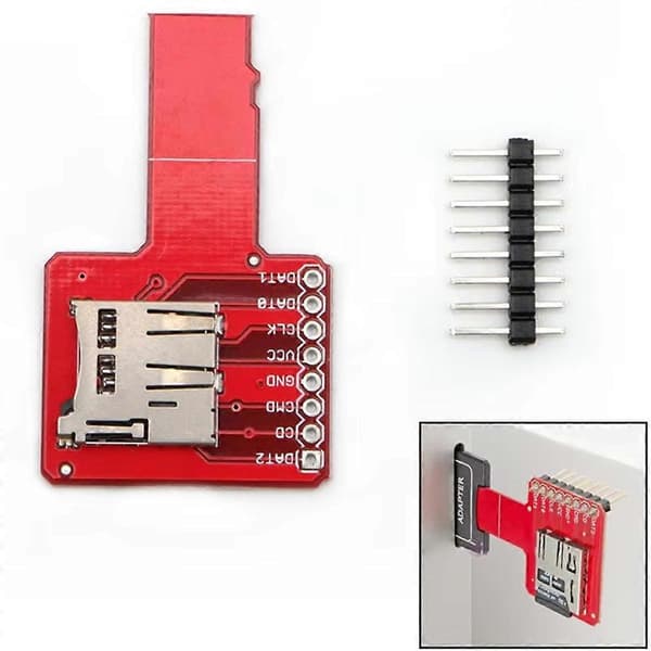 Micro-SD Sniffer kompatibel med TF-kortadapterplade Universal Red