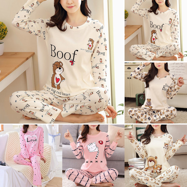 Damelangarmet pyjamas, dame 2-delt bukse sett Care Bear Care Bear care bear 2XL