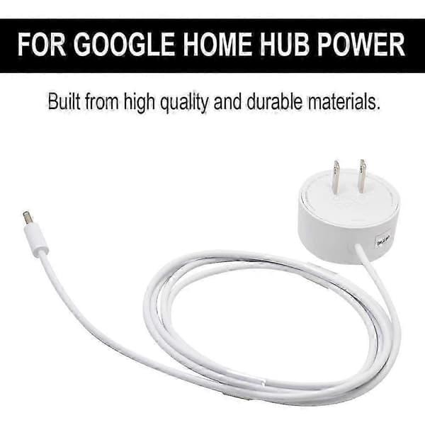 Google Home Hub & Mini Højttaler AC Strømforsyningsledning - Erstatningsadapter