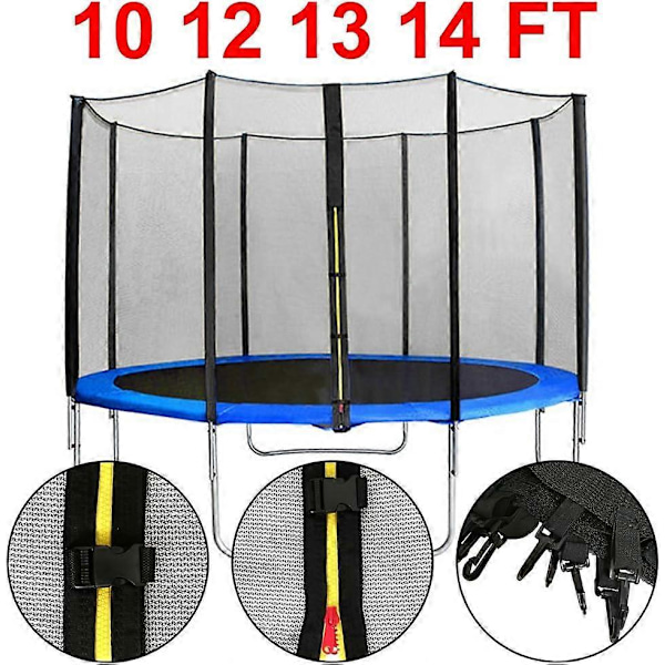 6ft 8ft 10ft 12ft 13ft 14ft Premium Ersättningsskyddsnät (Endast Nät, Stolpar Ingår Ej) | 4mmx4mm UV-resistent 12FT 366cm  8 Poles