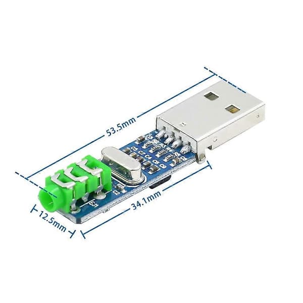 5V Mini PCM2704 USB DAC HIFI USB-ljudkort USB-driven DAC-avkodarkortsmodul för Arduino Pi 16 bitar