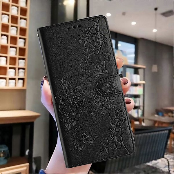 Perhos- ja kukkakotelo Motorola Moto G10 / G20 -puhelimelle Black