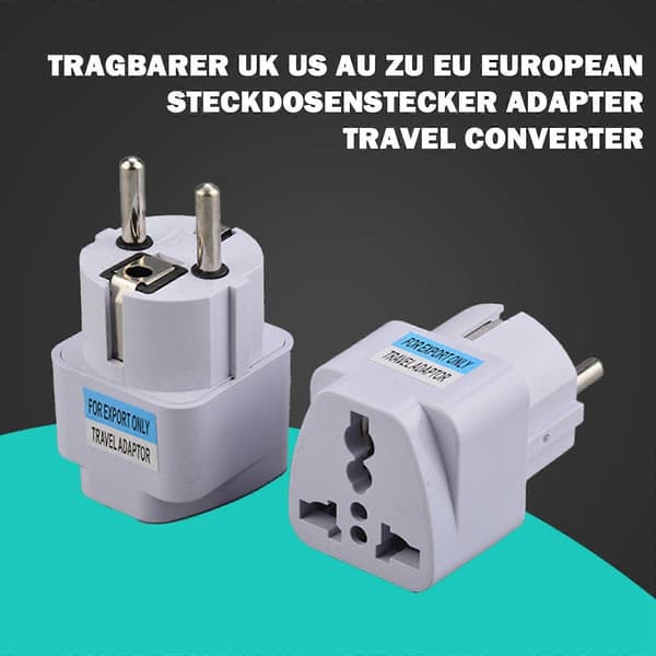 Reiseplugg EU-stikkontaktadapter 250V 10A reiseadapter reiselader
