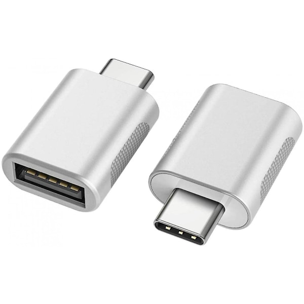 USB C till USB adapter, USB-C till USB 3.0-adapter, USB Type-C till USB, till USB honadapter (silver), QWER253