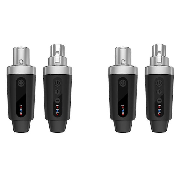 [KK]2X New XLR Adapter System Wireless Microphone Transmitter Receiver for Dynamic Microphone Guitar Aud