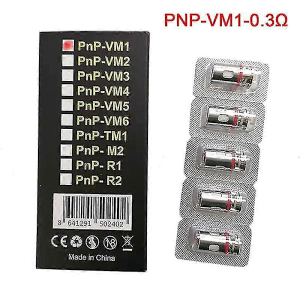 5 stk./æske Voopoo Pnp Coil Vm1/vm3/vm5/r1/m2 forstøvnings udskiftning Coreyj51-3 A