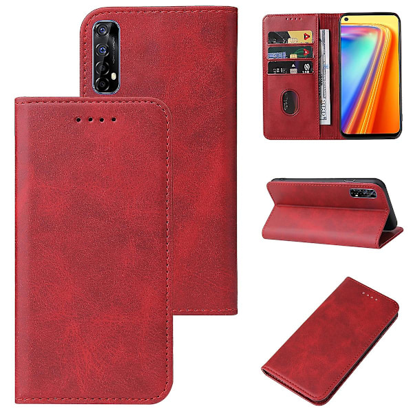 For Realme 7 Global Magnetic Closure Leather Phone Case