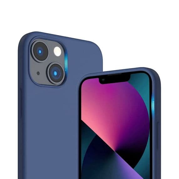 [KK]RV Flydende Silikone Cover Til iPhone 14 Blå Is
