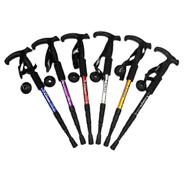 Cleye Aluminium Alpenstock Vandrestav Udendørs Vandring Rejseartikler 1 stk silver