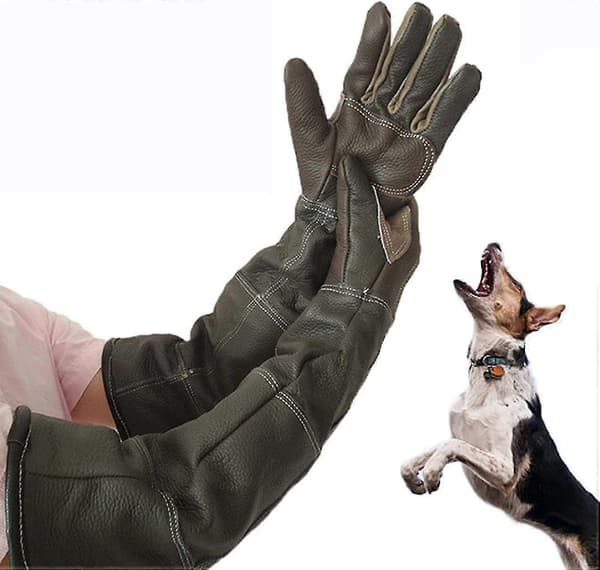 Anti-bidehandsker til katte og hunde - Læderhandsker til beskyttelse mod ridser