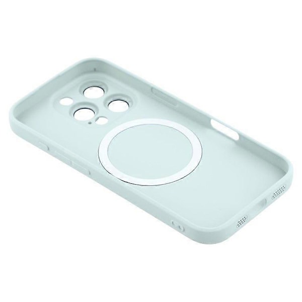 Til iPhone 16 Pro Cover Kompatibel med MagSafe Flydende Silikone Telefon Cover med Hærdet Glas Linsebeskytter Baby Blue