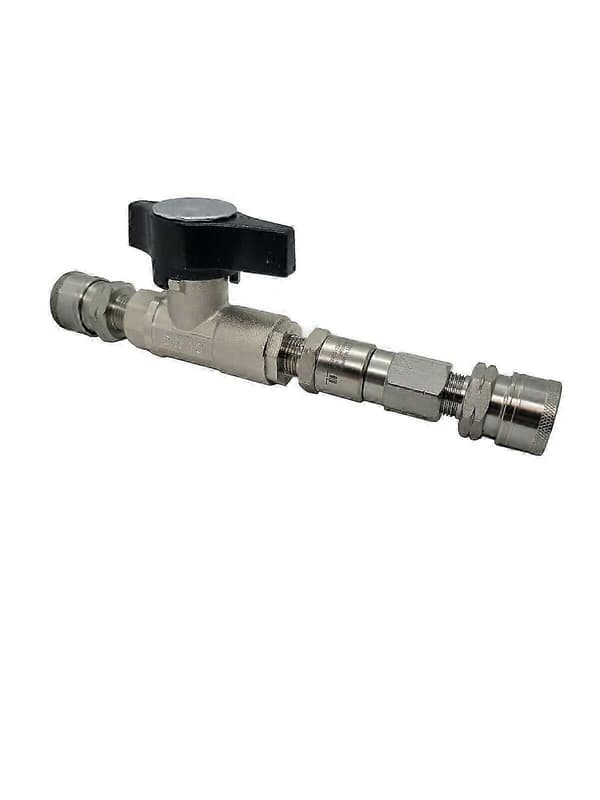 Rustfrit Stål Softwash Kugleventil 3/8' Mosmatic Drejeled Rustfri Koblinger DN10