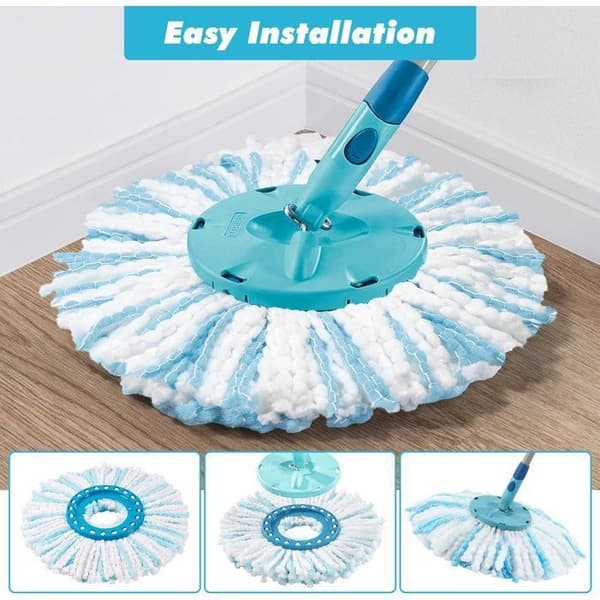 Sett med 4 erstatningshoder for Leifheit Clean Twist disc mopp refill - Erstatningshode - 2 utskiftbare