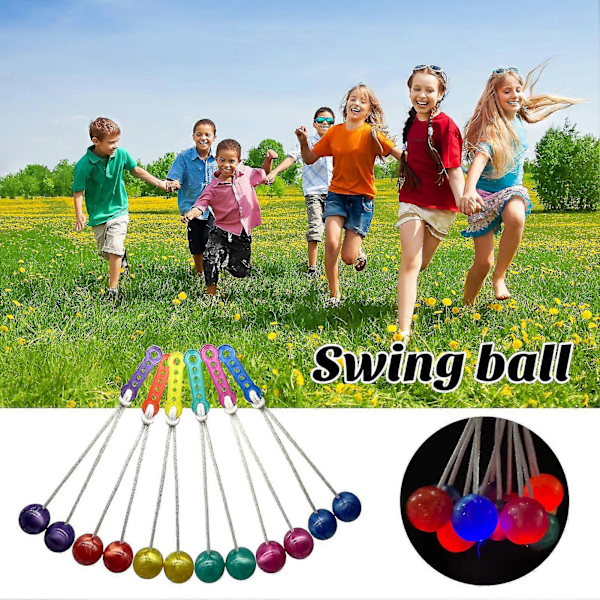 Kids Leisure Pro-clackers Boll Fidget Leksak Fickformat Swing Bollar Tröghetskollision Antistress Klassisk Leksak Tröghetsslag Boll Handövningsleksaker Fidg With Light