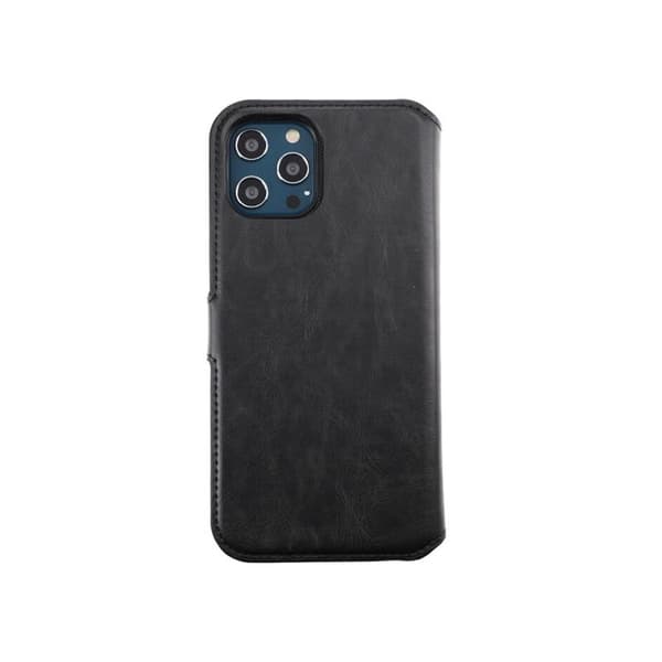 [KK]iPhone 12 Pro Max Wallet Case Magnet Rvelon - Black 110 PU Leather