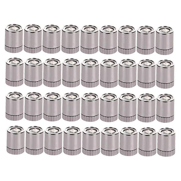 36 stk. miniaturelys til håndværk, miniature LED-lys til håndværk, mini spotlys batteridrevne (varm hvid) Silver