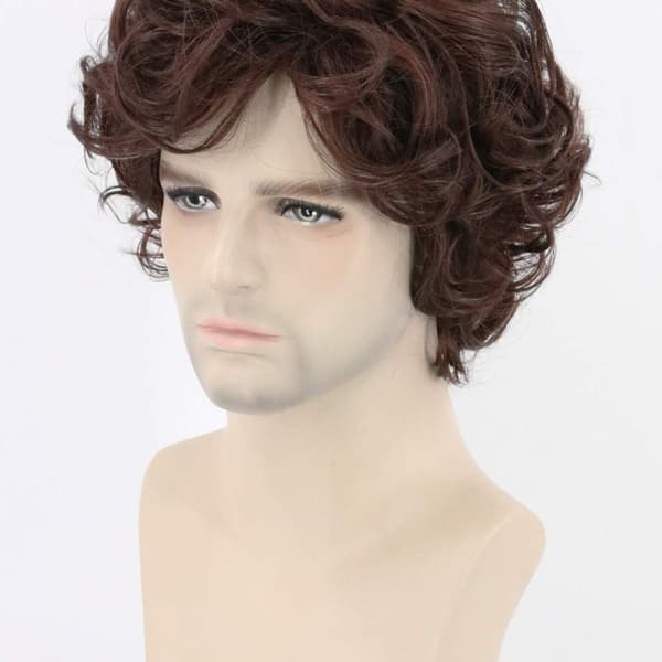 [KK] 【jia】Dark Brown Short Curly Wig