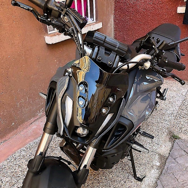 Motorcykel Vindruta Vindskydd Luftavvisare För 2021 Mt-07 Mt07 Mt 07 Mt07 Svart
