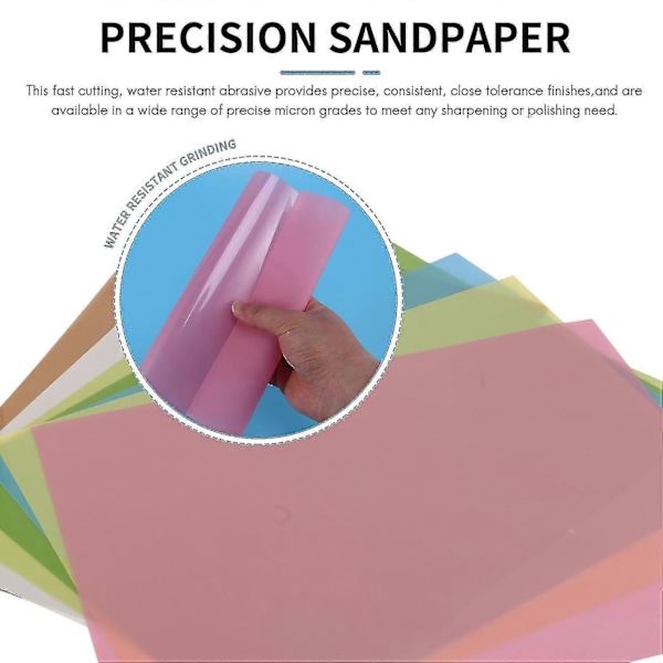 7 st/set Läppningsfilm Ark Sortiment Precision För Polering Sandpapper 1500/2000/4000/6000/8000/
