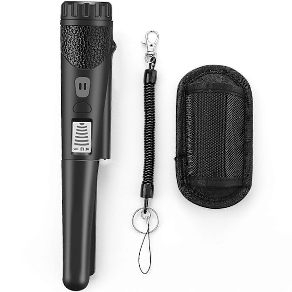 Metalldetektor Pinpointer för Barn & Vuxna med LCD-Display Handhållen Pin Pointer Stav Sökare Sond Black