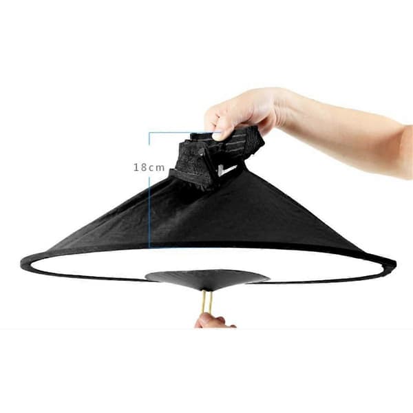 Universal 44 cm rund flash softbox, bærbar foldbar speedlite diffuser reflektorrem til kameraflash As Shown