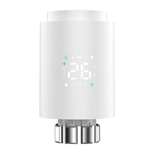 Tuya ZigBee Smart Radiator Aktuator TRV Programmerbar Termostatisk Radiatorventil App Fjärr Tempera White