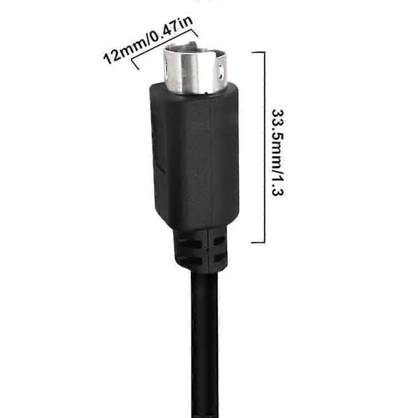 Mini DIN 6-bens kabel 1,8 meter han til han lige stik kobberkerne forlængerledning