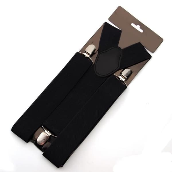 Buksesele - Justerbar elastisk klips - Unisex - Sort - Justerbar længde 90–140 cm