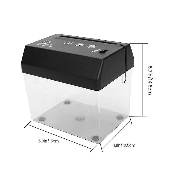 Bärbar elektrisk pappersstrimlare USB batteridriven strimlare dokumentpappersklippverktyg kontor --(WR)[C]