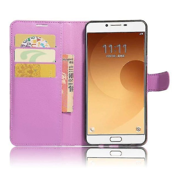 Samsung Galaxy C10 Stötsäkert Folio Case - Lila