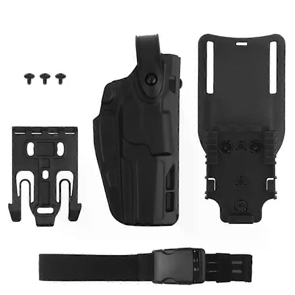 Taktisk hylster SIG P320 M17/M18 pistolhylster MK-17 Airsoft etui dobbelt sikkerhedslås med bælte Drop Leg platform QLS system GB-83 BLK