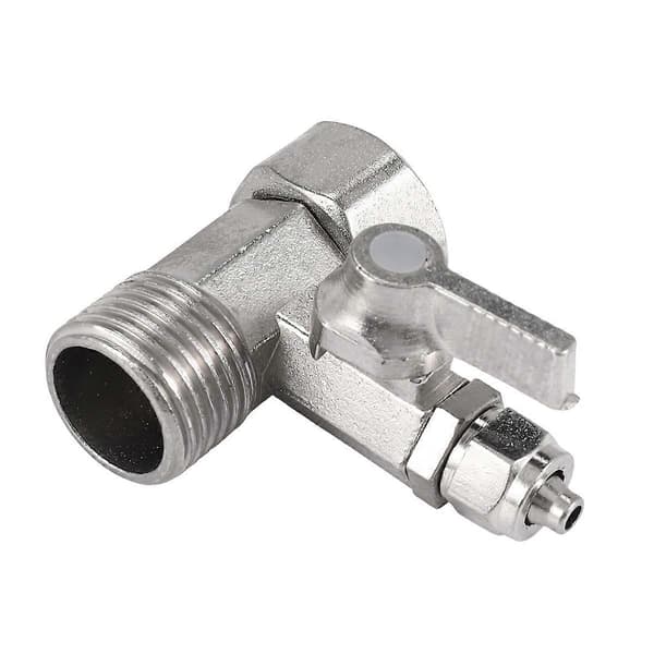 [KK] RO matevannadapter 1/2\" til 1/4\" kuleventil kran mate omvendt osmose sølv