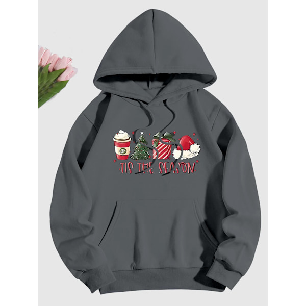 Trykte Sweatshirts Mode Karneval Fest Kvinders Tøj Casual Sjove Mønstre Fest Hoodies Damer Kaffe Coffee XS