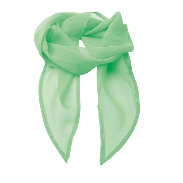 Unisex Vuxen Färgad Chiffongscarf Apple Green One Size