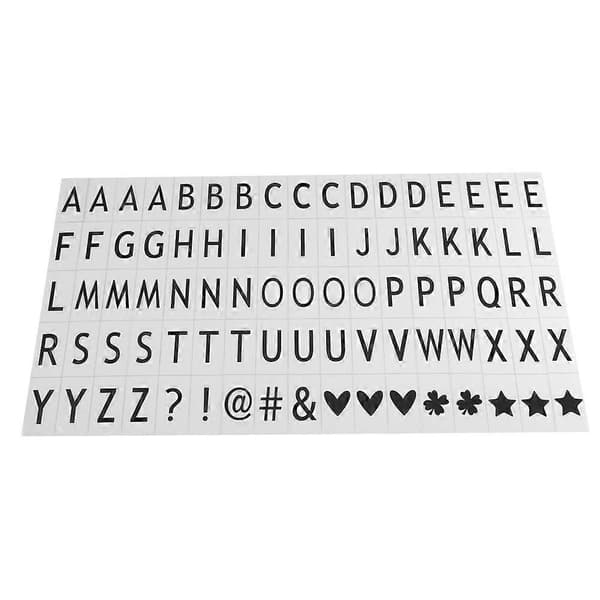 85 stk. sorte bogstaver skilt DIY til A4 LED biograf lysboks hjemmefest bryllupsindretning